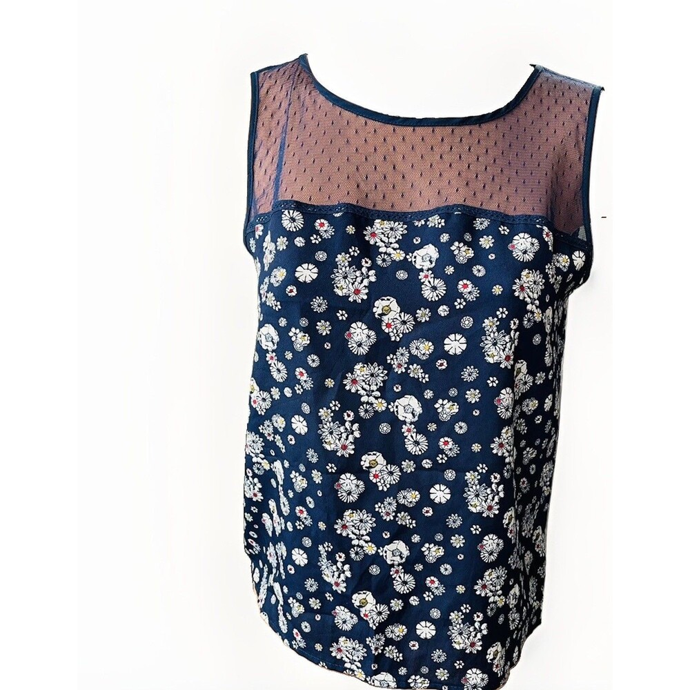 Jason Wu for Target Blue Floral Lace Camisole Blouse S Cami Top